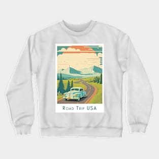 Retro Vintage Road Trip USA Crewneck Sweatshirt